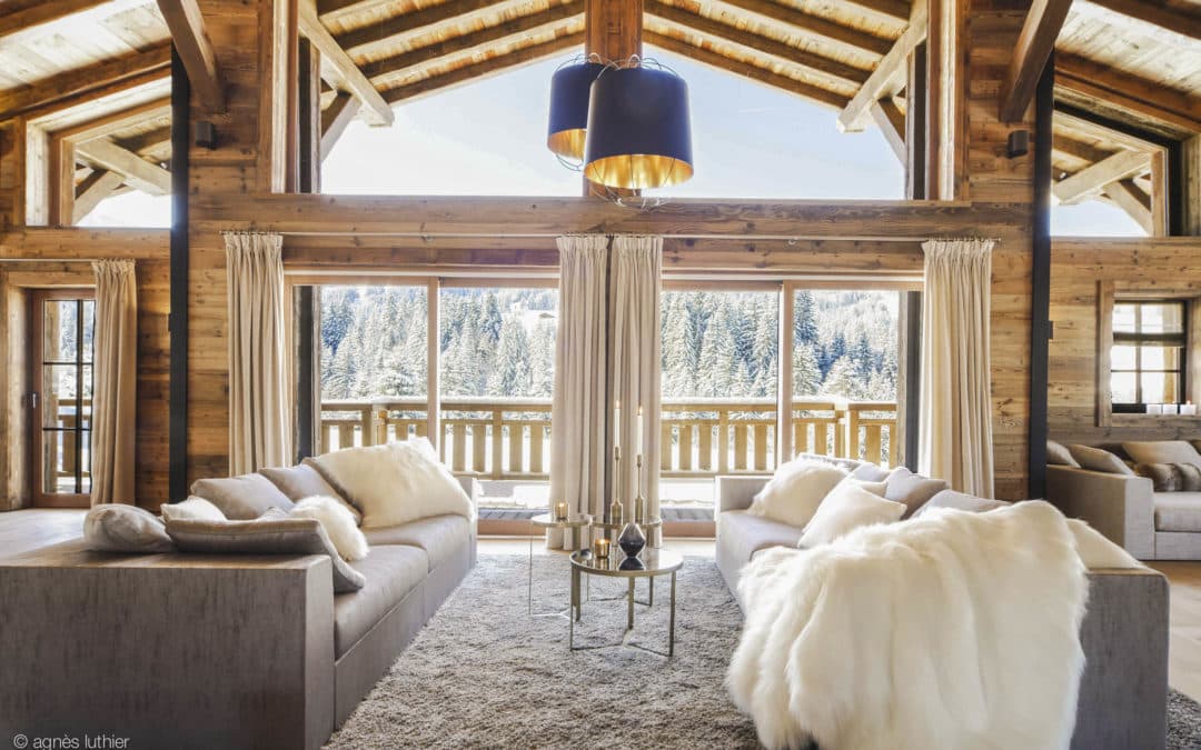 déco cosy pour un chalet de luxe à Megève